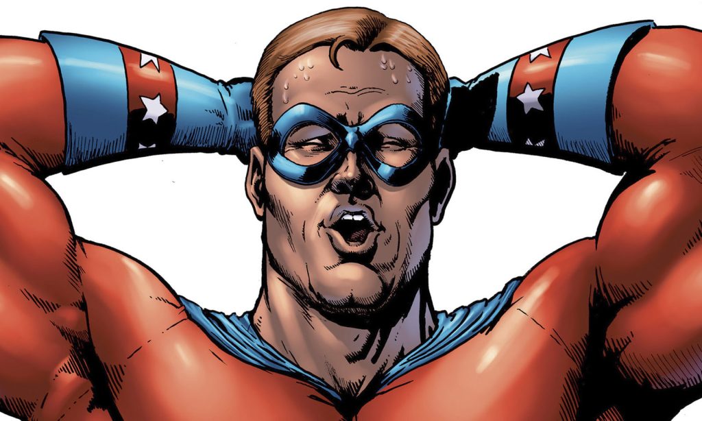 Arte da capa da primeira edição (Herogasm 1) da HQ spin-off The Boys: Herogasm.