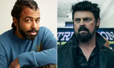 Montagem com fotos de Daveed Diggs, ao lado esquerdo, e Butcher, interpretado pelo ator Karl Urban, ao lado direito, para ilustrar matéria que fala sobre a entrada de Diggs no elenco da 5ª temporada de The Boys.