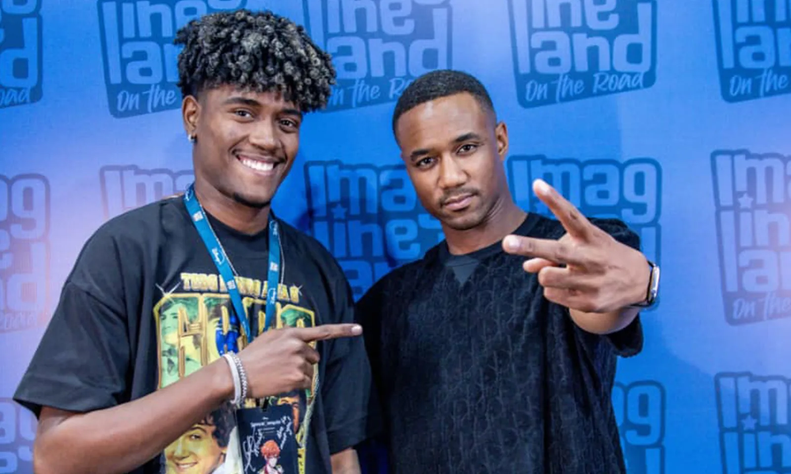 Jesse na sessão de fotos do Imagineland 2025