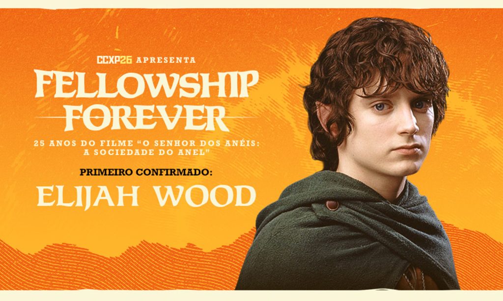 CCXP26 confirma Elijah Wood, astro de O Senhor dos Anéis, em sua primeira visita ao Brasil